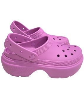 CROCS Stomp Clogs Platform Exaggerated Lug Sole SZ 11 Women 9 Men Pink Purple